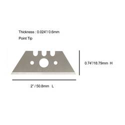 PHC náhradní odlamovací čepele 50.9 mm metalická šedá (lesk) 100 ks