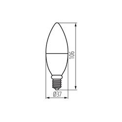 Kanlux LED žárovka S C37 4,9W E14 RGBCCT, E14, 4.9 W, studená bílá, RGB, teplá bílá, bílá, třída F (A - G), 33644