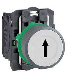 Schneider Electric XB5AA3341C0 Tlačítko, kompaktní, plast, bez aretace, bílé, šipka vysoká, 22 mm, 1S, v šedé barvě Příslušenství pro malé rozvodnice 1 ks