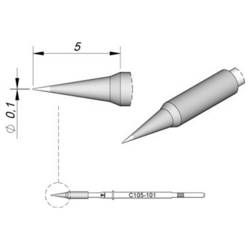 JBC Tools C105110 pájecí hrot oblý, zahnutý Délka hrotů 4.5 mm Obsah 1 ks