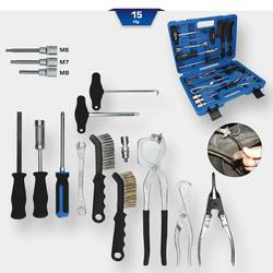 Brilliant Tools BT701250 Univerzální brzdové bubny a sada nářadí na brzdové kotouče, 15 ks