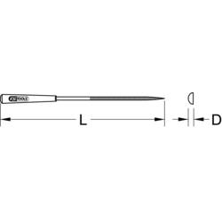 KS Tools 140.3058 Pilník Délka 145 mm 1 ks