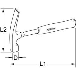 KS Tools 1402030 140.2030 zednické kladivo 800 g 270 mm 1 ks