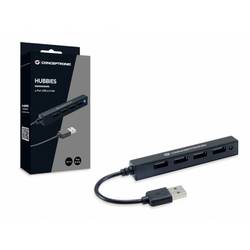 Conceptronic HUBBIES05B USB Hub 4 porty USB-A USB 2.0 480 MBit/s černá HUBBIES05B