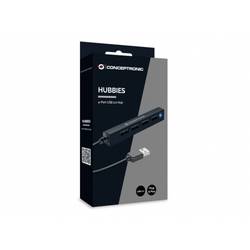 Conceptronic HUBBIES05B USB Hub 4 porty USB-A USB 2.0 480 MBit/s černá HUBBIES05B