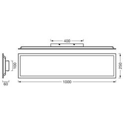 OSRAM HOMELIGHTING Essentials Panel 1000x250mm 24W 830 Black 4058075854710 LED panel 24 W teplá bílá černá