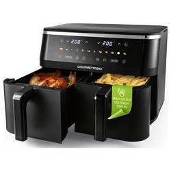 GourmetMaxx 16818 horkovzdušná fritéza 12 l 2800 W nepřilnavý povlak, bez BPA, Cool touch pouzdro, Digitální časovač, funkce grilování, horkovzdušný,
