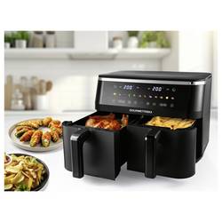 GourmetMaxx 16818 horkovzdušná fritéza 12 l 2800 W nepřilnavý povlak, bez BPA, Cool touch pouzdro, Digitální časovač, funkce grilování, horkovzdušný,