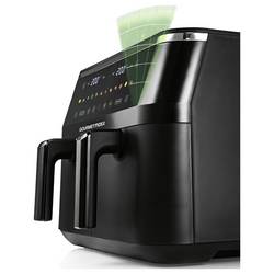GourmetMaxx 16818 horkovzdušná fritéza 12 l 2800 W nepřilnavý povlak, bez BPA, Cool touch pouzdro, Digitální časovač, funkce grilování, horkovzdušný,