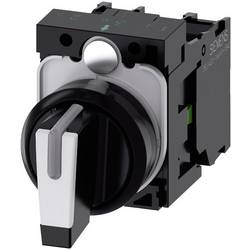 Siemens 3SU11002BL601NA0 3SU1100-2BL60-1NA0 kloubový spínač s možností osvětlení otočný přepínač černá, bílá 2 x 45 ° 1 ks