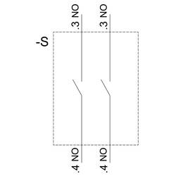 Siemens 3SU11002BL601NA0 3SU1100-2BL60-1NA0 kloubový spínač s možností osvětlení otočný přepínač černá, bílá 2 x 45 ° 1 ks