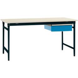 Manuflex BB5237.7016 Kompletní servírovací stolek základní stacionárně s plastová destička + jednotlivé zásuvky, Šxhxv: 1000 x 800 x 780 mm antracitová