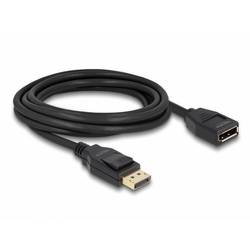 Delock DisplayPort kabel DisplayPort zásuvka, Konektor DisplayPort 3 m černá 80003 4K UHD, dvoužilový stíněný, pozlacené kontakty Kabel DisplayPort