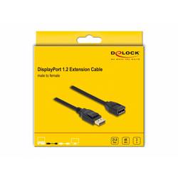 Delock DisplayPort kabel DisplayPort zásuvka, Konektor DisplayPort 3 m černá 80003 4K UHD, dvoužilový stíněný, pozlacené kontakty Kabel DisplayPort
