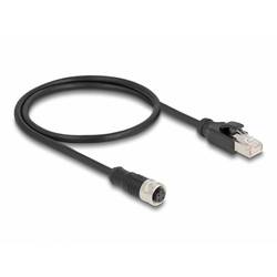 Delock 60072 RJ45 / M 12 Síťový adaptér Kabel S/FTP 0.50 m černá stíněný 1 ks