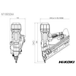 HiKOKI NT1865DAA, NT1865DAAW9Z akumulátorová hřebíkovačka, bez akumulátoru, bez nabíječky