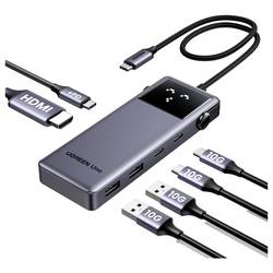 UGREEN USB-C® dokovací stanice CM888 6-in-1 Vhodné pro značky (dokovací stanice pro notebook): univerzální napájení USB-C®, Integrovaný displej