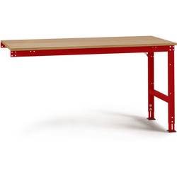 Manuflex AU6115.3003 Pracovní Přístavný stůl Univerzální standardní s multiplex deska, Šxhxv = 2000 x 800 x 760-870 mm rubínově červená