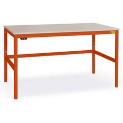 Manuflex LC1918.2001 ESD pracovní stůl CANTOLAB s Melaminplatte, Šxhxv = 1600 x 800 x 765-785 mm červenooranžová (RAL 2001)