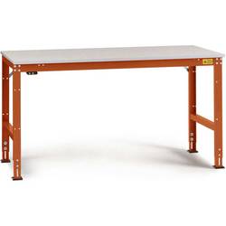 Manuflex LU4118.2001 ESD pracovní stůl Univerzální standardní základní stůl s Melaminplatte, Šxhxv = 2000 x 800 x 763-873 mm červenooranžová (RAL 2001)