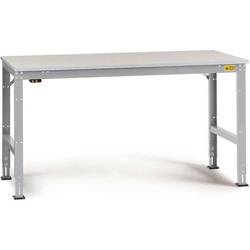 Manuflex LU4016.9006 ESD pracovní stůl Univerzální standardní základní stůl s plastové desky, Šxhxv = 1000 x 800 x 766-876 mm hliníkově stříbrná