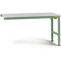 Manuflex LU6033.6011 ESD pracovní stůl Univerzální standardní Přístavný stůl s kaučuk, Šxhxv = 1250 x 800 x 760-870 mm rezedově zelená (RAL 6011)