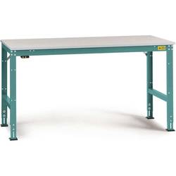 Manuflex LU4166.5021 ESD pracovní stůl Univerzální standardní základní stůl s plastové desky, Šxhxv = 2500 x 1200 x 766-876 mm vodní modrá