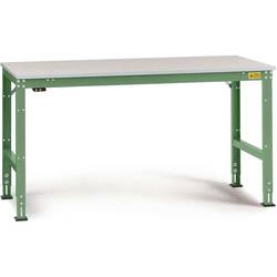 Manuflex LU4006.6011 ESD pracovní stůl Univerzální standardní základní stůl s plastové desky, Šxhxv = 1000 x 600 x 766-876 mm rezedově zelená (RAL 6011)