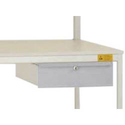 Manuflex LC4133.9006 ESD ESD jednotlivé zásuvky v hliníkově stříbrná podobný RAL 9006, se zámkem, Šxhxv= 425 x 550 x 135 mm