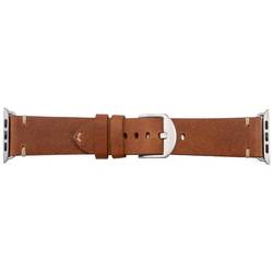 JT Berlin Watchband Alex II Vintage náramek 42 mm, 44 mm, 45 mm, 46 mm M hnědá, stříbrná Watch Series 1, Watch Series 2, Watch Series 3, Watch Series 4, Watch