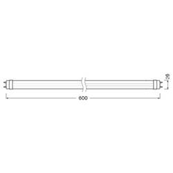 OSRAM HOMELIGHTING LED trubice Energetická třída (EEK2021): D (A - G) G13 zářivkový tvar T8 KVG, VVG 7.4 W přírodní bílá 1 ks