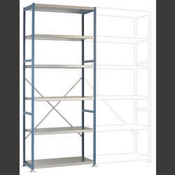 Manuflex RP1321.7035 základní modul regálu oddělení , (š x v x h) 97 x 2 x 50 cm, ocel, kovová podlaha, světle šedá