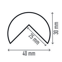 Durable 1110130 Eckschutzprofil C25R magnetisch