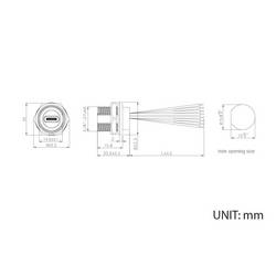 TRU COMPONENTS TC-E10T-FT3-PWF-0.2PV TC-13543616 USB konektor 0.2 m, 1 ks