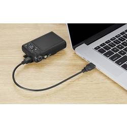 Renkforce USB kabel USB 2.0 USB-A zástrčka, USB Mini-B zástrčka 0.30 m černá pozlacené kontakty RF-4455807
