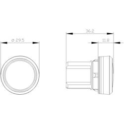 Siemens 3SU1001-6AA60-0AA0 světelný hlásič plochý bílá 1 ks