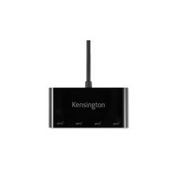 Kensington K33616WW USB Hub 4 porty USB-A USB 3.1 Gen2 10 GBit/s s konektorem USB C černá K33616WW