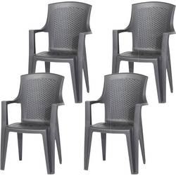 Progarden Eden SET 4x St-Ses anthr. M73551 sada zahradního nábytku antracitová