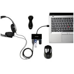 Kensington K39121EU USB Hub 4 porty USB-A USB 3.0 5 GBit/s černá UH4000 4 Port Hub
