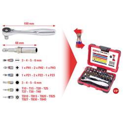 KS Tools 9183010 918.3010 sada bitů, 1/4