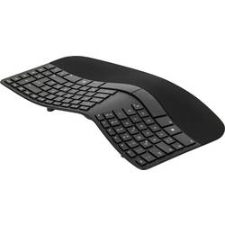 Matias FK413PCD-DE Sculpted Ergonomic Rechargeable Keyboard bezdrátový klávesnice německá, QWERTZ černá ergonomická