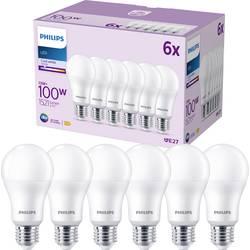 Philips LED 9290023069 LED Energetická třída (EEK2021) E (A - G) E27 klasická žárovka 13 W = 100 W neutrální bílá (Ø x v) 60 mm x 120 mm 6 ks