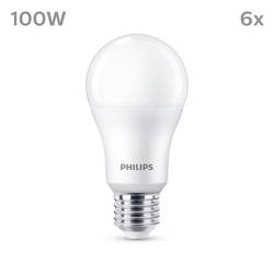 Philips LED 9290023069 LED Energetická třída (EEK2021) E (A - G) E27 klasická žárovka 13 W = 100 W neutrální bílá (Ø x v) 60 mm x 120 mm 6 ks