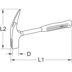 KS Tools 1421411 142.1411 Kladivo na betonářské bednění 830 g 310 mm 1 ks