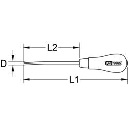 Průbojník, 190 mm KS Tools 3001081 (Ø x d) 6 mm x 190 mm