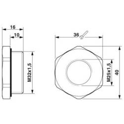 Phoenix Contact 1410712 REDUC-K-KV-M32/M25 BK M32 M25 Polyimid černá 10 ks