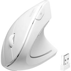 Perixx PERIMICE-713 N W optická ergonomická myš, přenos bezdrátový, 6 tlačítko, 1000 dpi, 1500 dpi, 2000 dpi, bílá