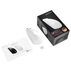 Perixx PERIMICE-713 N W optická ergonomická myš, přenos bezdrátový, 6 tlačítko, 1000 dpi, 1500 dpi, 2000 dpi, bílá