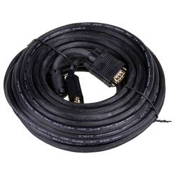 Akyga VGA kabel VGA pólové Zástrčka 15 m černá AK-AV-09 s feritovým jádrem VGA kabel