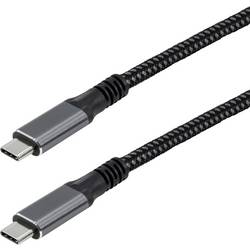 Maxtrack Kabel USB-C USB 3.2 Gen2 USB-C ® zástrčka 2 m černá oboustranně zapojitelná zástrčka, pozlacené kontakty C531-2L
